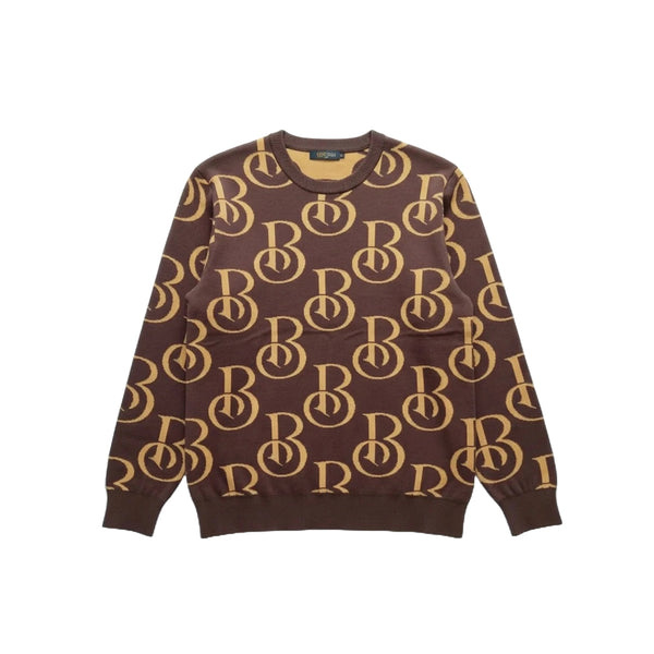 B Luxury Knitted Sweater Brown/Wheat