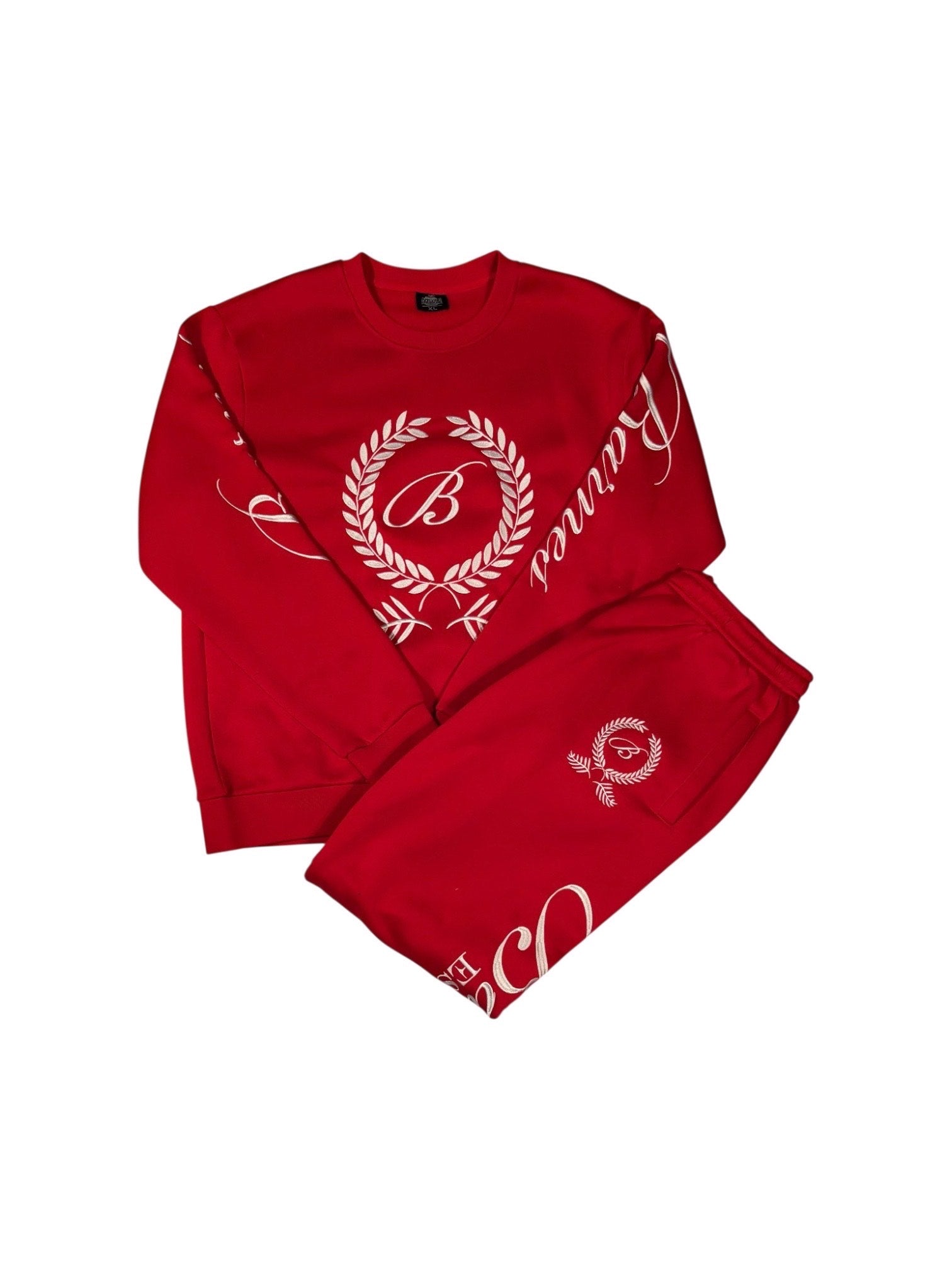 Barnes Signature Cherry/White Jogger Suit