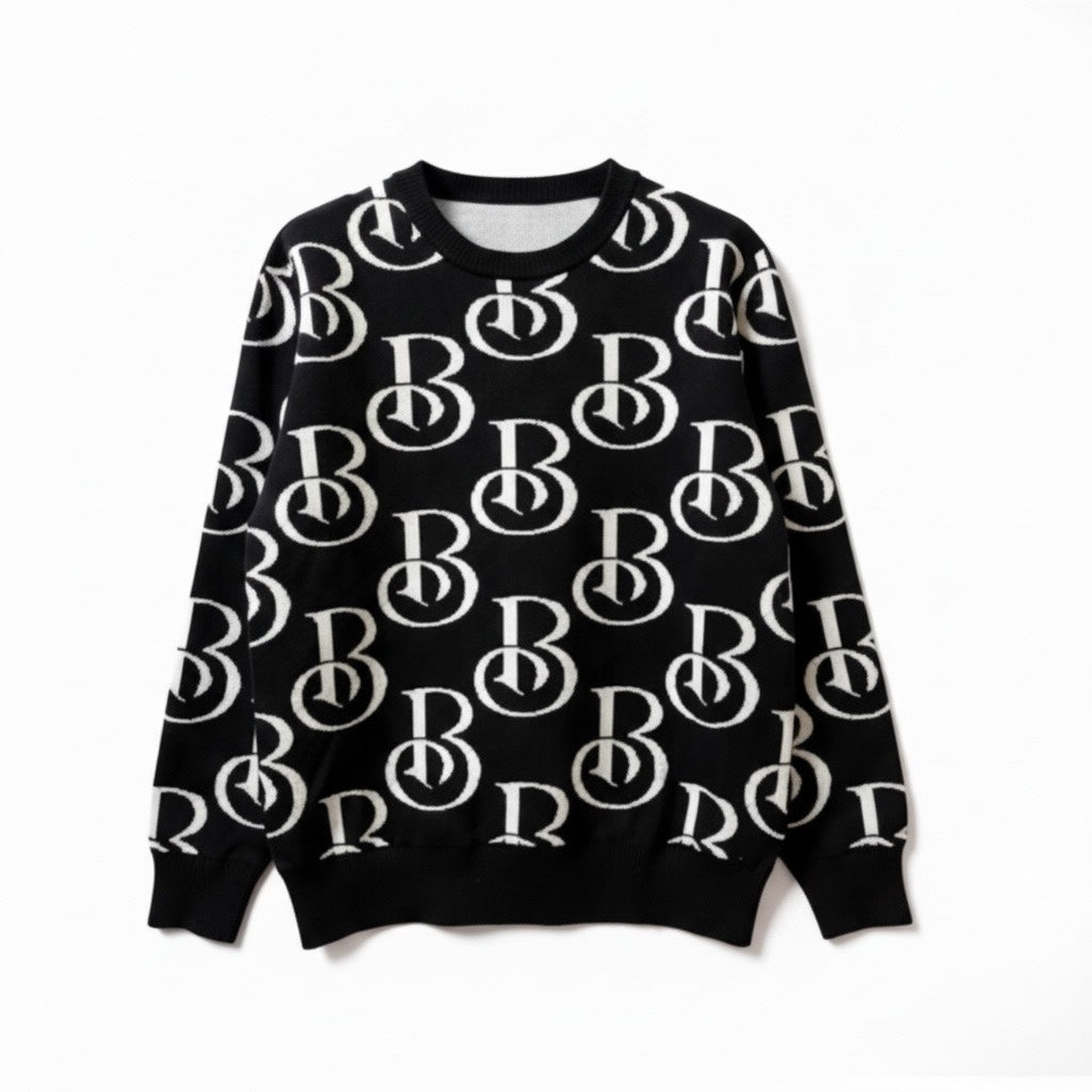 B Luxury Knitted Sweater Black/White