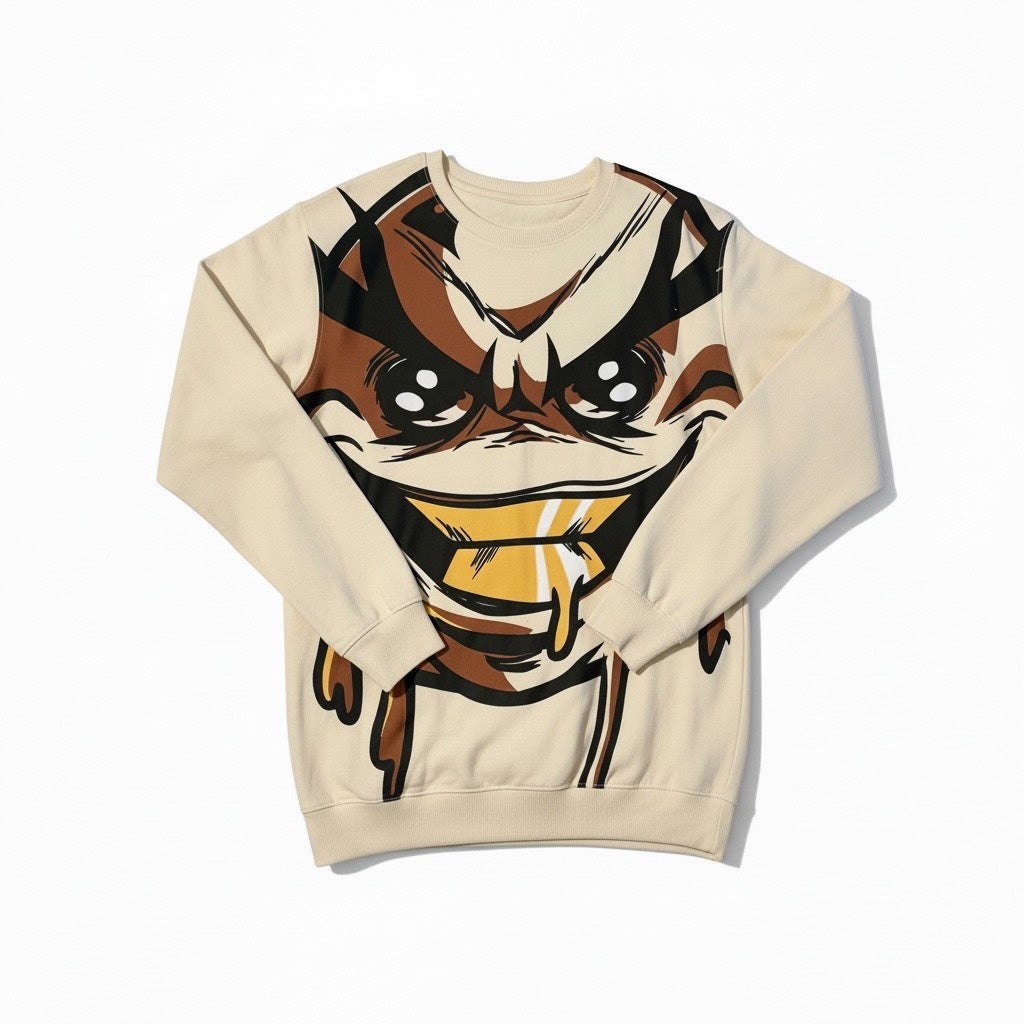 Hater Proof (Drip Face) Crewneck Brown/Tan/Gold